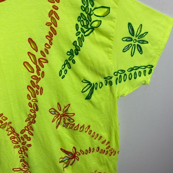 Custom Neon Hand Cut and Drawn T-shirt - Picture 5 of 8